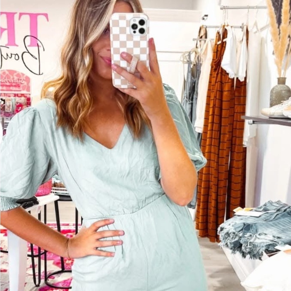 Elegant Sage Green Jumpsuit